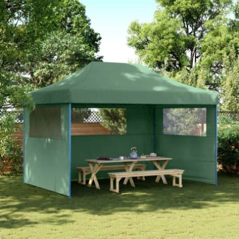 Foldable Party Tent Pop-Up with 3 Sidewalls Green 4005016