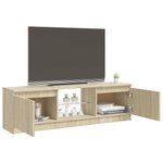 ZNTS TV Cabinet with LED Lights Sonoma Oak 120x30x35.5 cm 804286