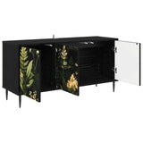 TV Cabinet RHENEN 102 x 33 x 51 cm Black Oak Engineered Wood 8007089
