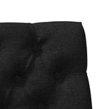 Upholstered Headboard Black 100 cm Solid Pine Wood 879191