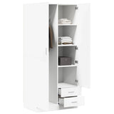 Wardrobe White 80x52x180 cm Engineered Wood 800639