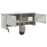 Wall-Mounted Coat Rack with Shelf Concrete Grey 80 x 20 x 30 cm 874342