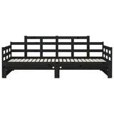 Pull-out Day Bed without Mattress Black 2x cm 820346
