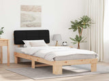 Bed Frame with Upholstered Headboard Black 80 x 200 cm 877451