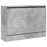 Shoe Cabinet Concrete Grey 80x21x57 cm Engineered Wood 839913