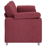 Sofa Wine Red 219 x 77 x 82 cm Fabric 4105240