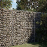 Gabion Basket with Cover 100x100x200 cm Galvanised Iron 3295225