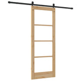 Sliding Door Manual ORKDAL Brown 78 x 202 cm Wood and metal 3332467