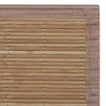 Rectangular Brown Bamboo Rug 150 x 200 cm 241340