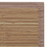 Rectangular Brown Bamboo Rug 150 x 200 cm 241340