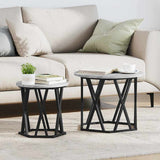 Coffee Table 2 pcs Grey Sonoma Engineered Wood and Steel 868264