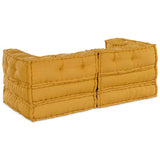 Modular Sofa 2 pcs Yellow 140 x 70 x 56 cm Fabric 3315081