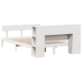 Bookcase Bed without Mattress White 120x190 cm Small Double Solid Wood Pine 3321767