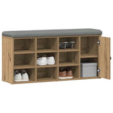 Shoe Bench Artisan Oak 102x32x50 cm Engineered Wood 857622