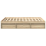 Bed Frame without Mattress Sonoma Oak 120x190 cm Small Double Small Double 3203896