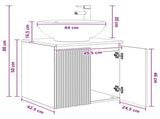 Wall-Mounted Sink Vanity White 49.5 x 44.5 x 65 cm 890442