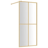 Walk-in Shower Wall with Clear ESG Glass Gold 80x195 cm 154943
