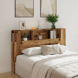 Headboard Cabinet Old Wood 160x18.5x103.5 cm Engineered Wood 856882