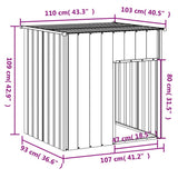 Dog House with Roof Anthracite 110x103x109 cm Galvanised Steel 172355