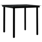 Garden Dining Set Brown and black PE rattan Small Durable 3099383
