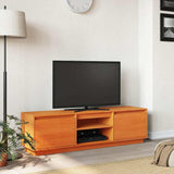 TV Cabinet Wax Brown 140x35x40 cm Solid Wood Pine 847131