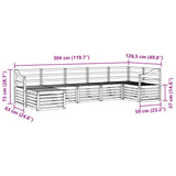 Outdoor Sofa Set 7 pcs White 3392209