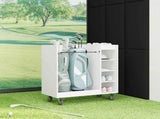 Golf Cabinet with Wheel Plain White 90 x 45 x 98 cm 899463