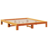 Bed Frame without Mattress Wax Brown 160x200 cm Solid Wood Pine 3308995