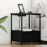 Bedside Cabinet 2 pcs Black Oak 42 x 41 x 56 cm Engineered Wood 859431