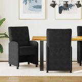 Dining Chairs with Wheels 2 pcs Black 58 x 67 x 97 cm Velvet 42017871