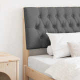 Upholstered Headboard Dark Grey 100 cm Solid Pine Wood 879355