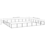 Dog Kennel Black 42 m Steel 3082170