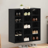 Shoe Cabinet Black Oak 77.5 x 30 x 83.5 cm Engineered Wood 875217