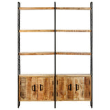 4-Tier Bookcase 124x30x180 cm Rough Mango Wood 284418