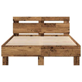 Bed Frame with Headboard Old wood 120 x 200 cm Engineered wood 3333948