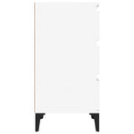 ZNTS Bedside Cabinet White 40x35x70 cm Engineered Wood 819668