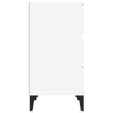 ZNTS Bedside Cabinet White 40x35x70 cm Engineered Wood 819668