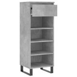 Shoe Cabinet Concrete Grey 40x36x105 cm Engineered Wood 831472
