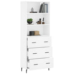 Highboard White 69.5x34x180 cm Engineered Wood 3189397