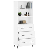 Highboard White 69.5x34x180 cm Engineered Wood 3189397