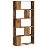 Bookcase 5-Tier Old Wood 80.5x23.5x162.5 cm Engineered Wood 852778