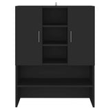 ZNTS Washing Machine Cabinet Black 3082009