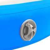 Inflatable Gymnastic Mat with Pump 100x100x15 cm PVC Blue 92707