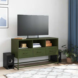 TV Cabinet Olive Green 100.5x39x60.5 cm Steel 846546