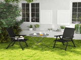 Set of Two Folding Outdoor Chairs - Black T3398P328464