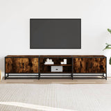 TV Cabinet Smoked Oak 180x35x41 cm Engineered Wood 3300777