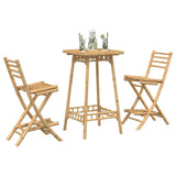 3 Piece Outdoor Bar Set Foldable Bamboo 4108232