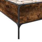 Bed Frame without Mattress Smoked Oak 135x190 cm Double 3279814