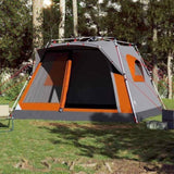 Family Tent Cabin 7-Person Grey and Orange Quick Release 4004218