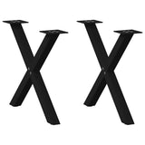 Coffee Table Legs X-Shaped 2 pcs Black 60x cm Steel 4012900